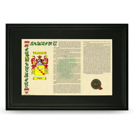 Keppel Deluxe Armorial Landscape Framed- Black