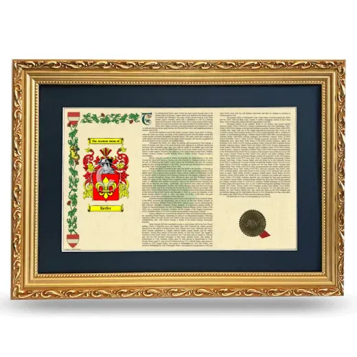 Kerfer Deluxe Armorial Landscape Framed - Gold