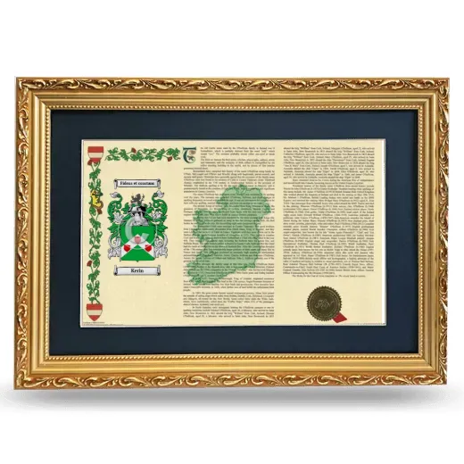 Kerin Deluxe Armorial Landscape Framed - Gold