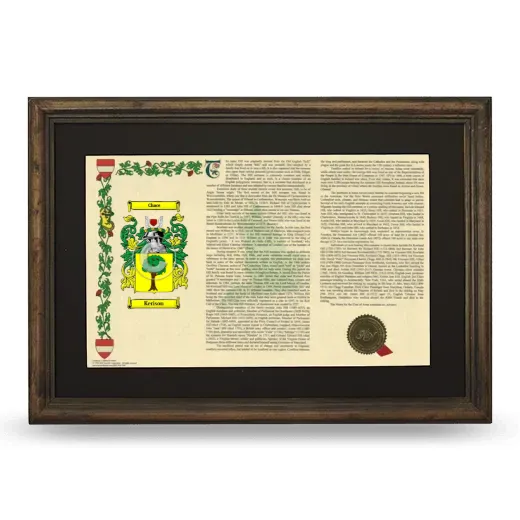 Kerison Deluxe Armorial Landscape Framed - Brown