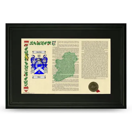 Kerr Deluxe Armorial Landscape Framed- Black