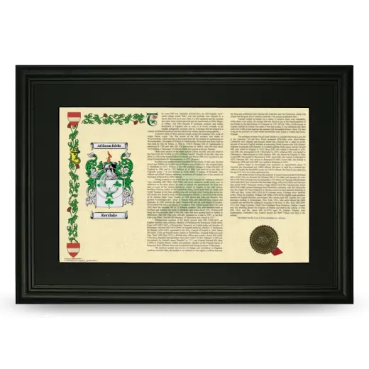 Kerslake Deluxe Armorial Landscape Framed- Black