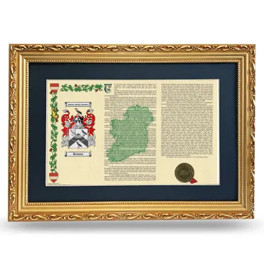 Kerwan Deluxe Armorial Landscape Framed - Gold