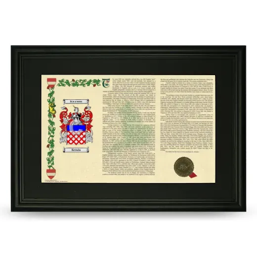 Kerwin Deluxe Armorial Landscape Framed- Black