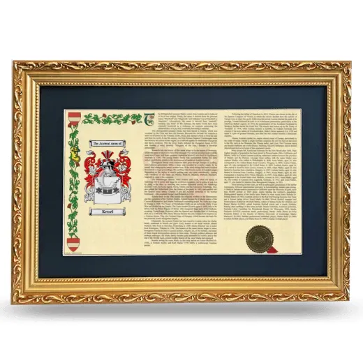 Ketrel Deluxe Armorial Landscape Framed - Gold