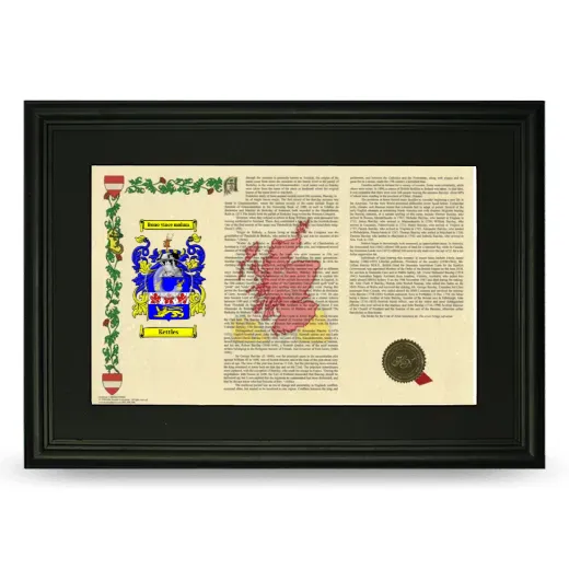 Kettles Deluxe Armorial Landscape Framed- Black