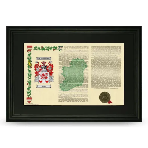 Kevin Deluxe Armorial Landscape Framed- Black
