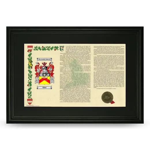 Kibel Deluxe Armorial Landscape Framed- Black