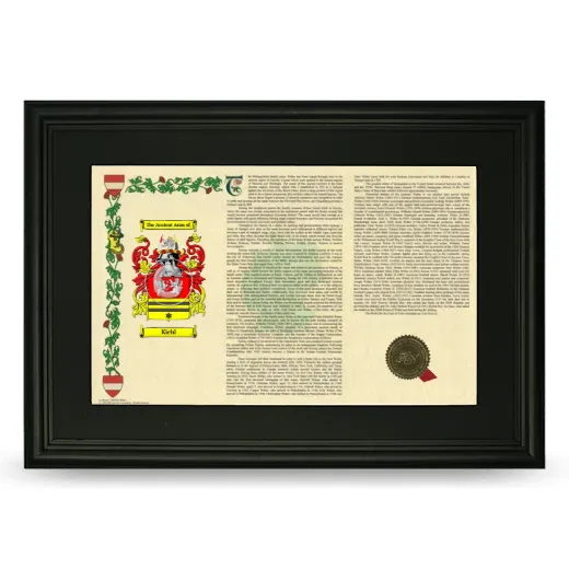 Kiehl Deluxe Armorial Landscape Framed- Black