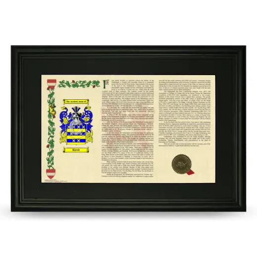 Kievit Deluxe Armorial Landscape Framed- Black