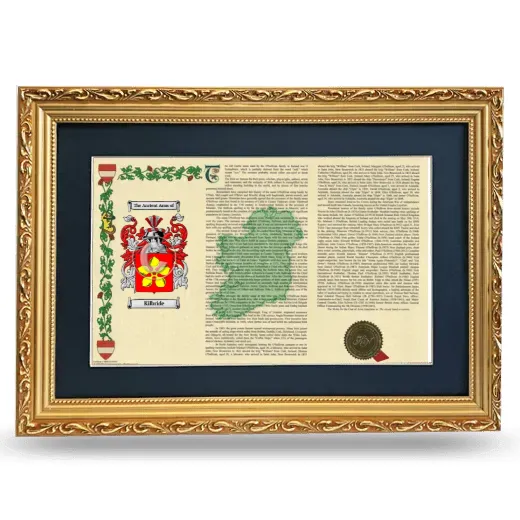 Kilbride Deluxe Armorial Landscape Framed - Gold