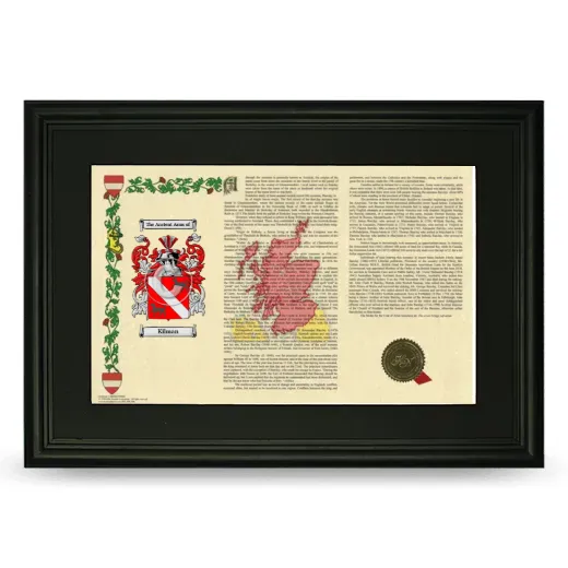 Kilman Deluxe Armorial Landscape Framed- Black