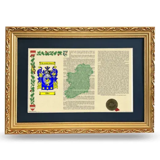 Kilro Deluxe Armorial Landscape Framed - Gold