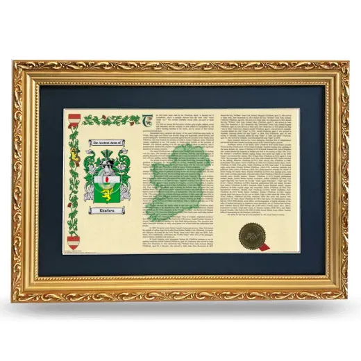 Kinchen Deluxe Armorial Landscape Framed - Gold