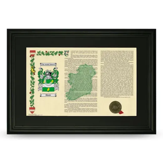 Kinnie Deluxe Armorial Landscape Framed- Black