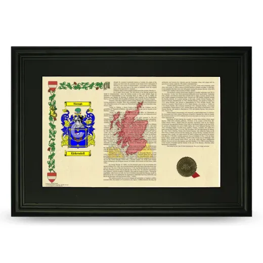 Kirkendall Deluxe Armorial Landscape Framed- Black