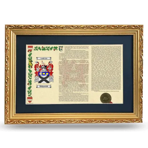 Kirkpatrick Deluxe Armorial Landscape Framed - Gold