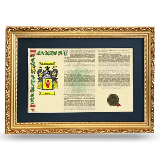 Klause Deluxe Armorial Landscape Framed - Gold