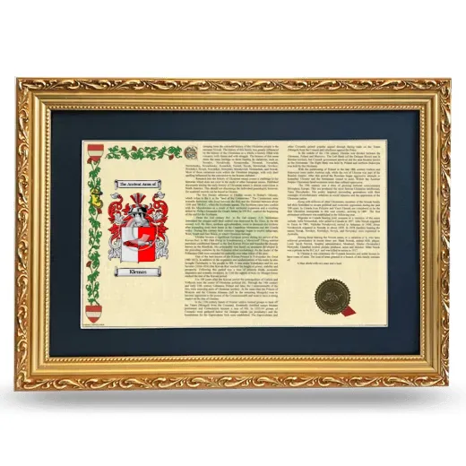 Klemas Deluxe Armorial Landscape Framed - Gold