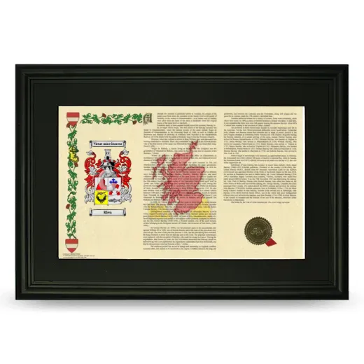 Klen Deluxe Armorial Landscape Framed- Black