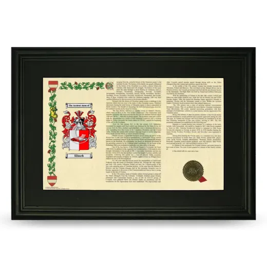 Klimek Deluxe Armorial Landscape Framed- Black