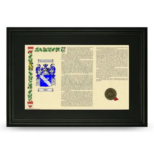 Kline Deluxe Armorial Landscape Framed- Black