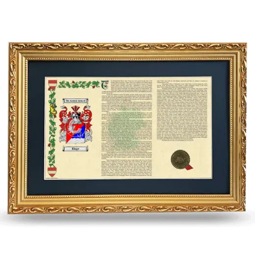 Kluge Deluxe Armorial Landscape Framed - Gold