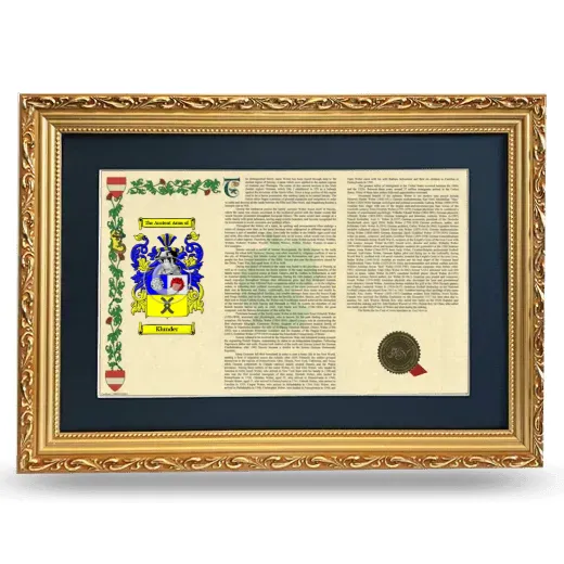 Klunder Deluxe Armorial Landscape Framed - Gold