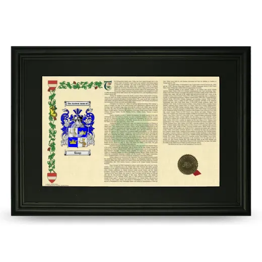 Knap Deluxe Armorial Landscape Framed- Black