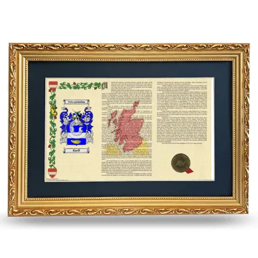 Kneff Deluxe Armorial Landscape Framed - Gold