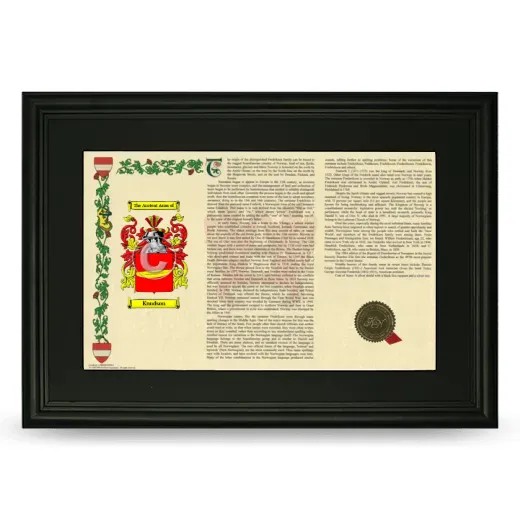 Knudson Deluxe Armorial Landscape Framed- Black
