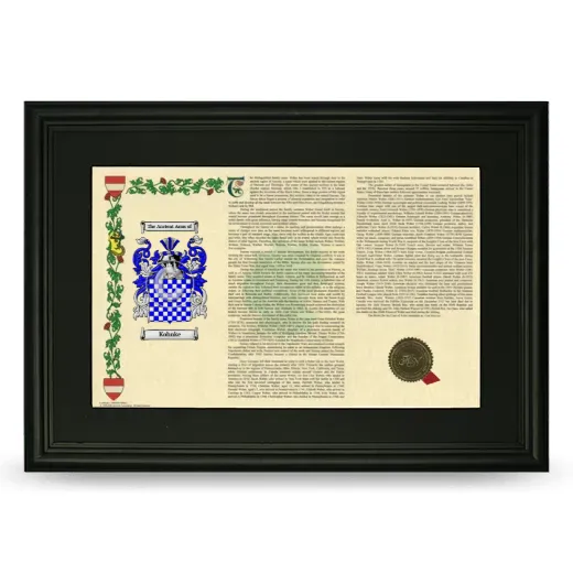 Kohnke Deluxe Armorial Landscape Framed- Black