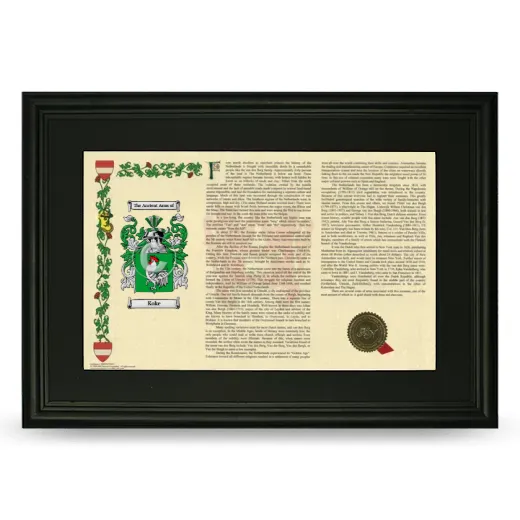 Koke Deluxe Armorial Landscape Framed- Black