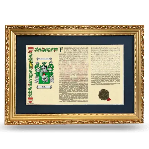 Koke Deluxe Armorial Landscape Framed - Gold