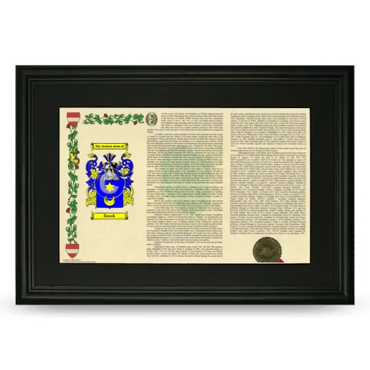 Kosak Deluxe Armorial Landscape Framed- Black
