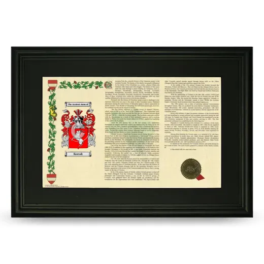 Kostak Deluxe Armorial Landscape Framed- Black