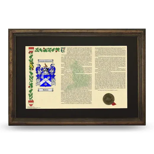 Kotten Deluxe Armorial Landscape Framed - Brown