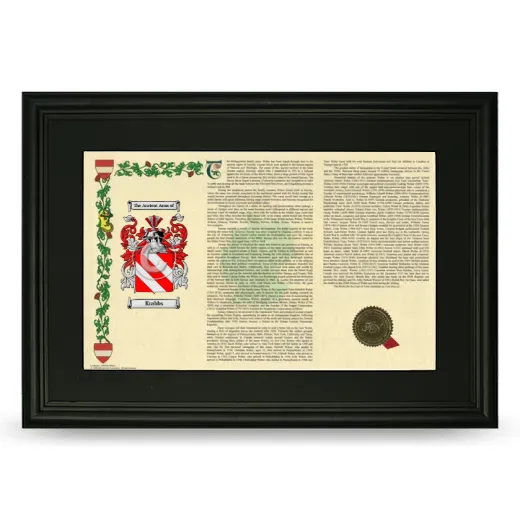 Krabbs Deluxe Armorial Landscape Framed- Black