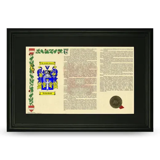 Krahenbuhl Deluxe Armorial Landscape Framed- Black