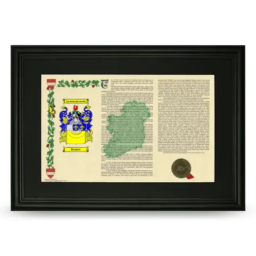 Kramer Deluxe Armorial Landscape Framed- Black