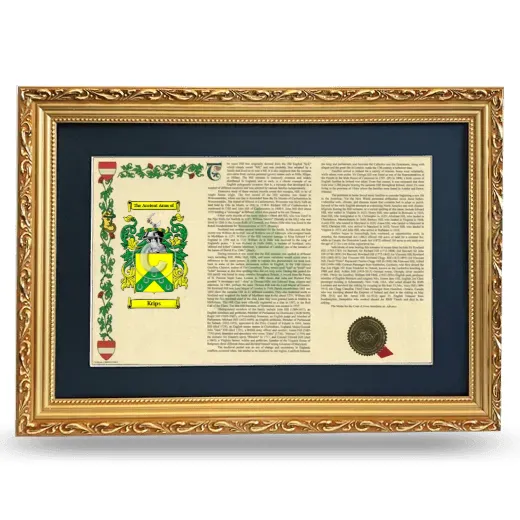Krips Deluxe Armorial Landscape Framed - Gold