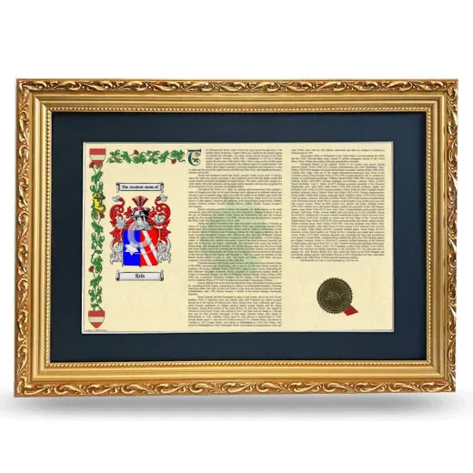 Kris Deluxe Armorial Landscape Framed - Gold