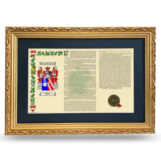 Kriss Deluxe Armorial Landscape Framed - Gold