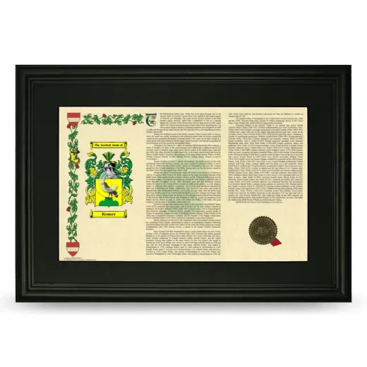 Kromer Deluxe Armorial Landscape Framed- Black