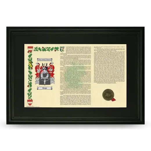 Kruge Deluxe Armorial Landscape Framed- Black