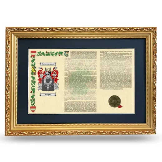 Kruger Deluxe Armorial Landscape Framed - Gold