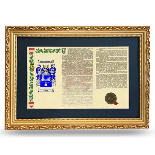 Krugg Deluxe Armorial Landscape Framed - Gold