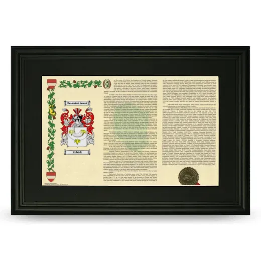 Kubiak Deluxe Armorial Landscape Framed- Black