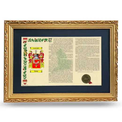 Kump Deluxe Armorial Landscape Framed - Gold