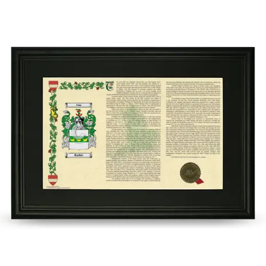 Kurbie Deluxe Armorial Landscape Framed- Black